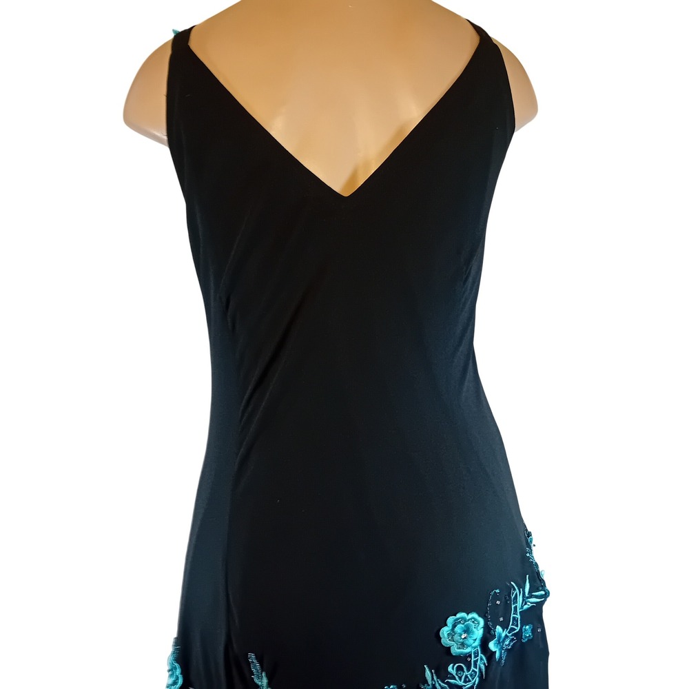 Vintage 90s R&M Richards Plus Size Cocktail Dress Formal Floral Embroidered 22W - Picture 13 of 16